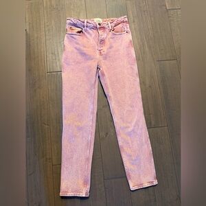 Sezane Pink High-Rise Jeans